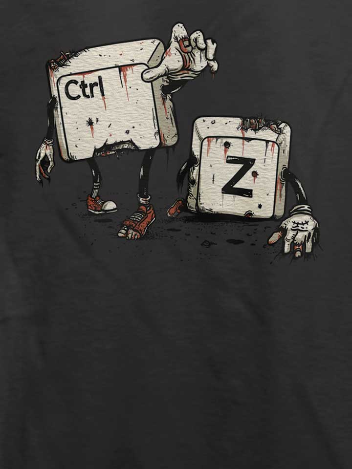 crtl-z-zombies-t-shirt dunkelgrau 4
