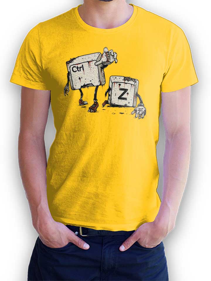 Crtl Z Zombies Kinder T-Shirt gelb 110 / 116