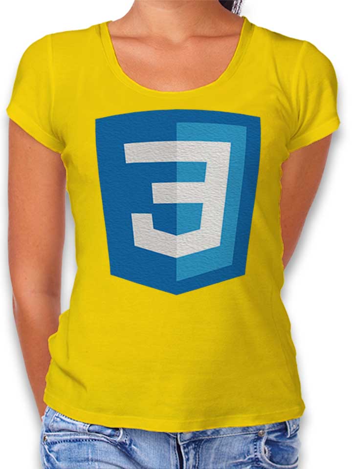 Css3 Logo T-Shirt Femme jaune L