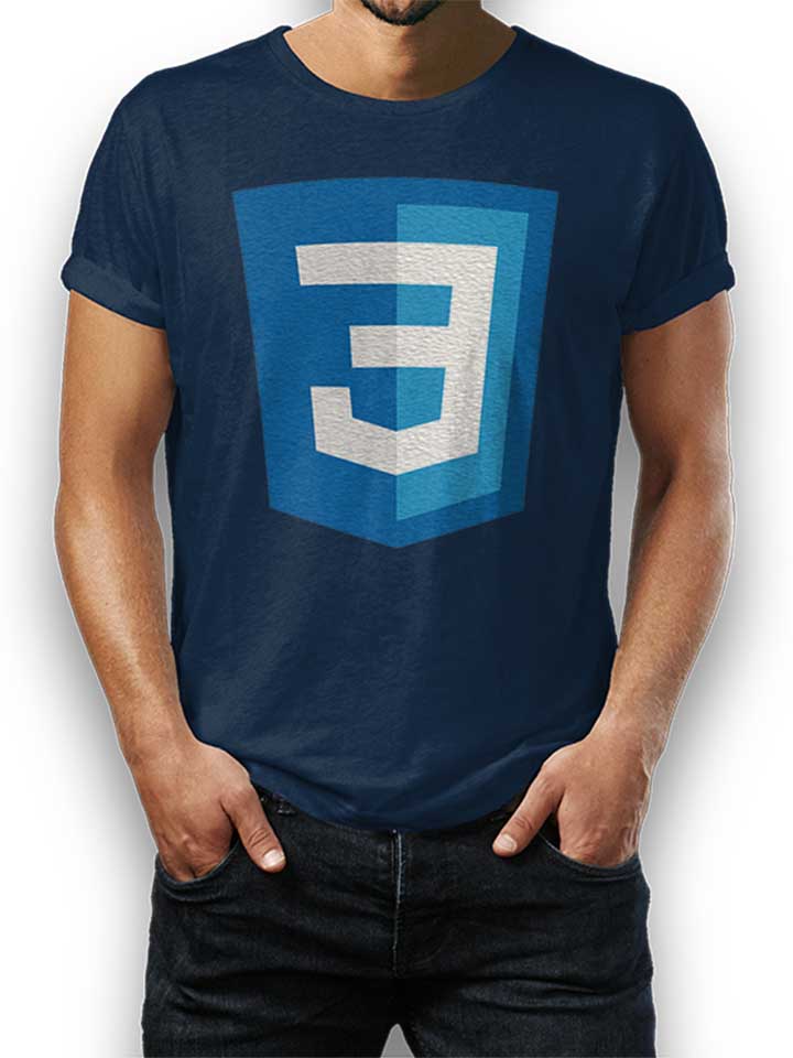Css3 Logo Camiseta azul-marino L