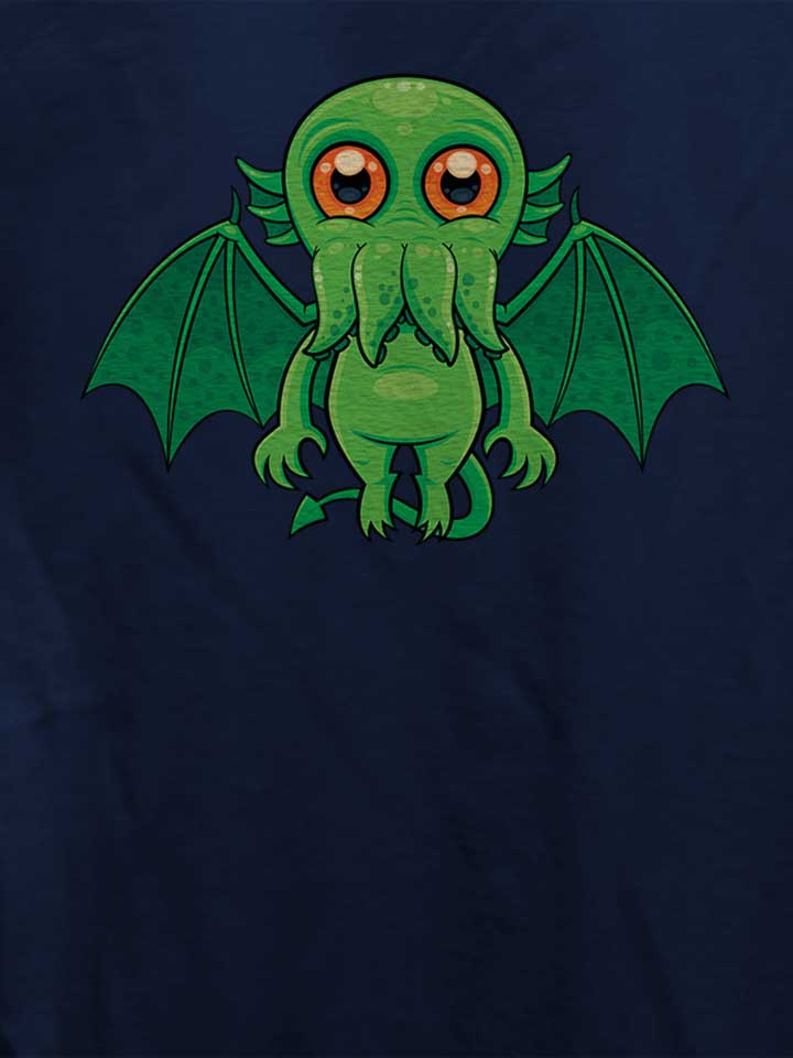 cthulhu-monster-damen-t-shirt dunkelblau 4