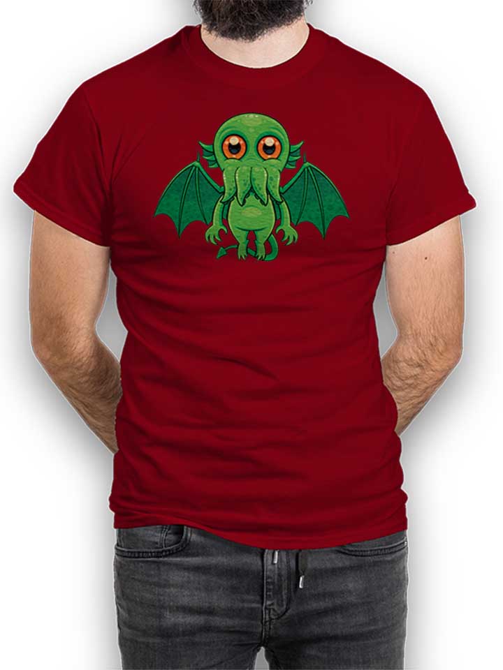 Cthulhu Monster T-Shirt bordeaux L