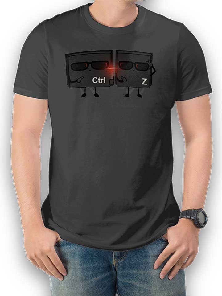 Ctrl Z In Black T-Shirt dunkelgrau L