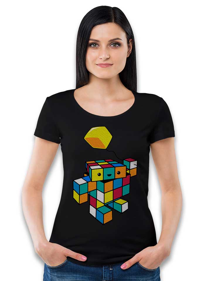 cube-with-a-cube-damen-t-shirt schwarz 2