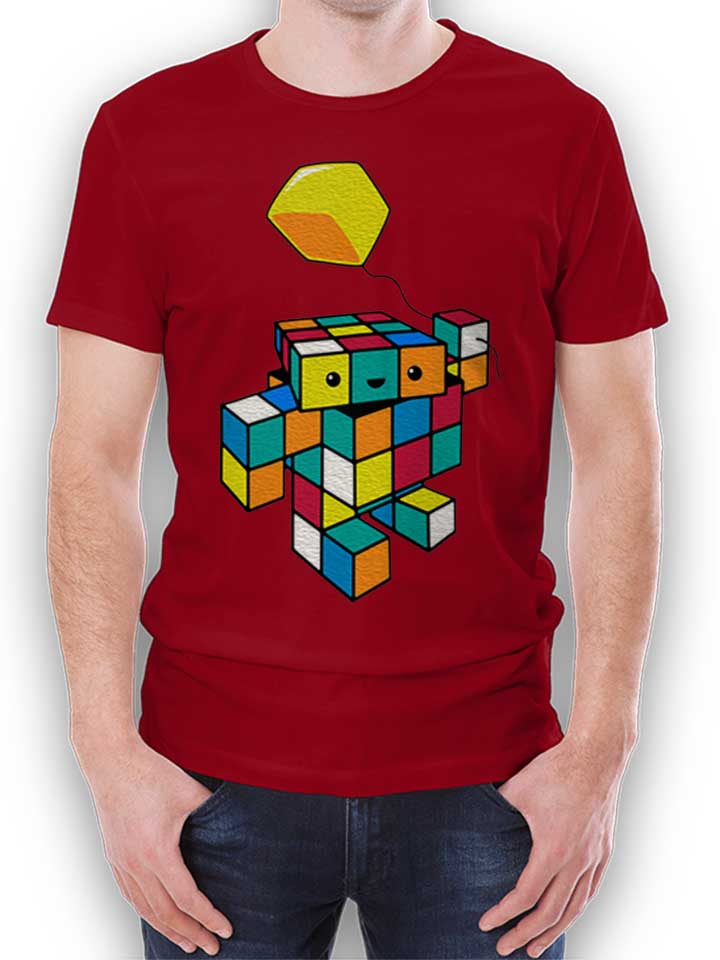 Cube With A Cube T-Shirt maroon L