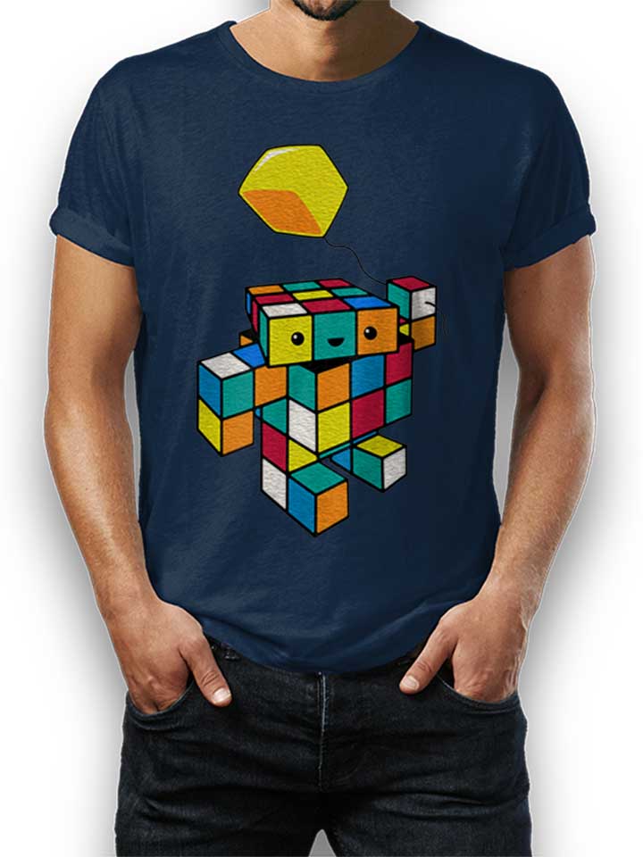 Cube With A Cube T-Shirt dunkelblau L