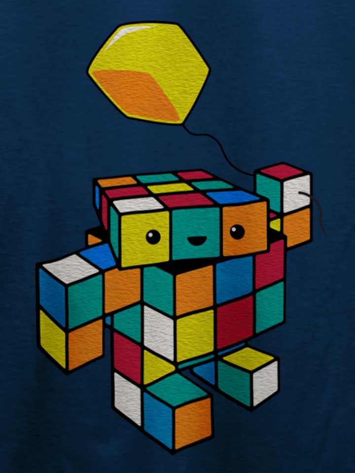 cube-with-a-cube-t-shirt dunkelblau 4