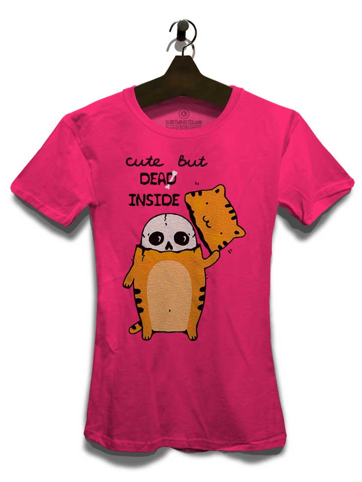 cute-but-dead-inside-cat-damen-t-shirt fuchsia 3