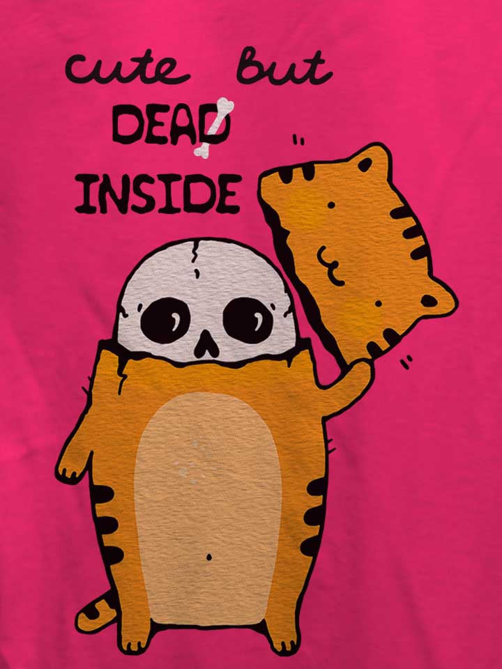 cute-but-dead-inside-cat-damen-t-shirt fuchsia 4
