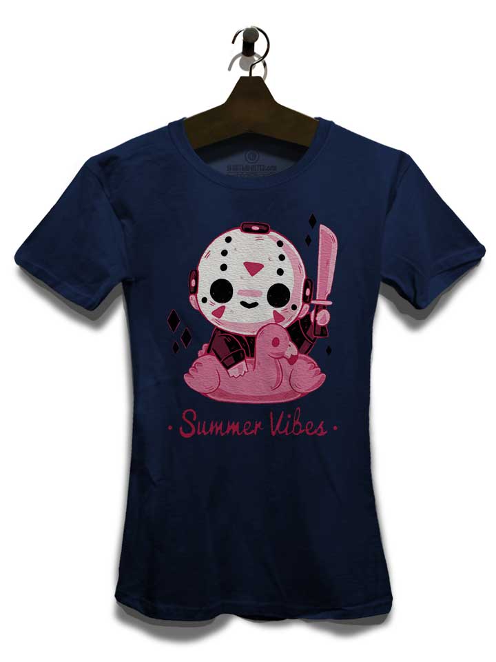 cute-jason-summer-vibes-damen-t-shirt dunkelblau 3