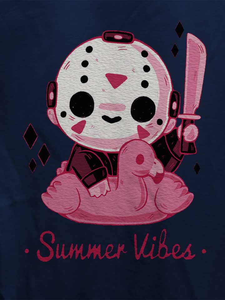 cute-jason-summer-vibes-damen-t-shirt dunkelblau 4