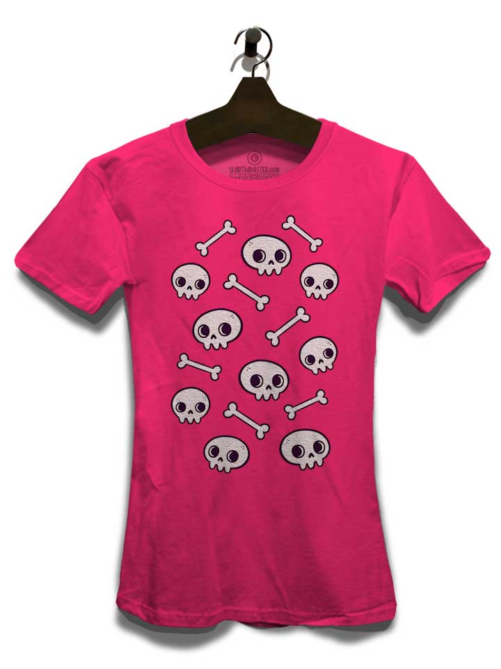 cute-skulls-damen-t-shirt fuchsia 3