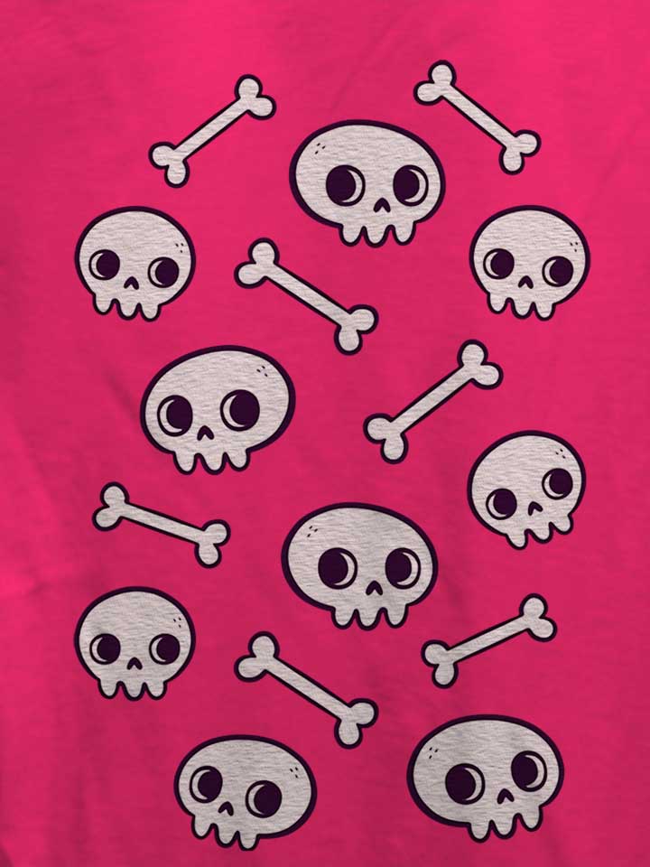 cute-skulls-damen-t-shirt fuchsia 4