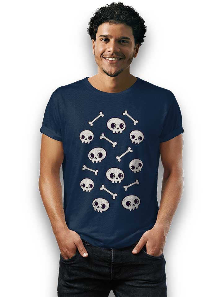 cute-skulls-t-shirt dunkelblau 2