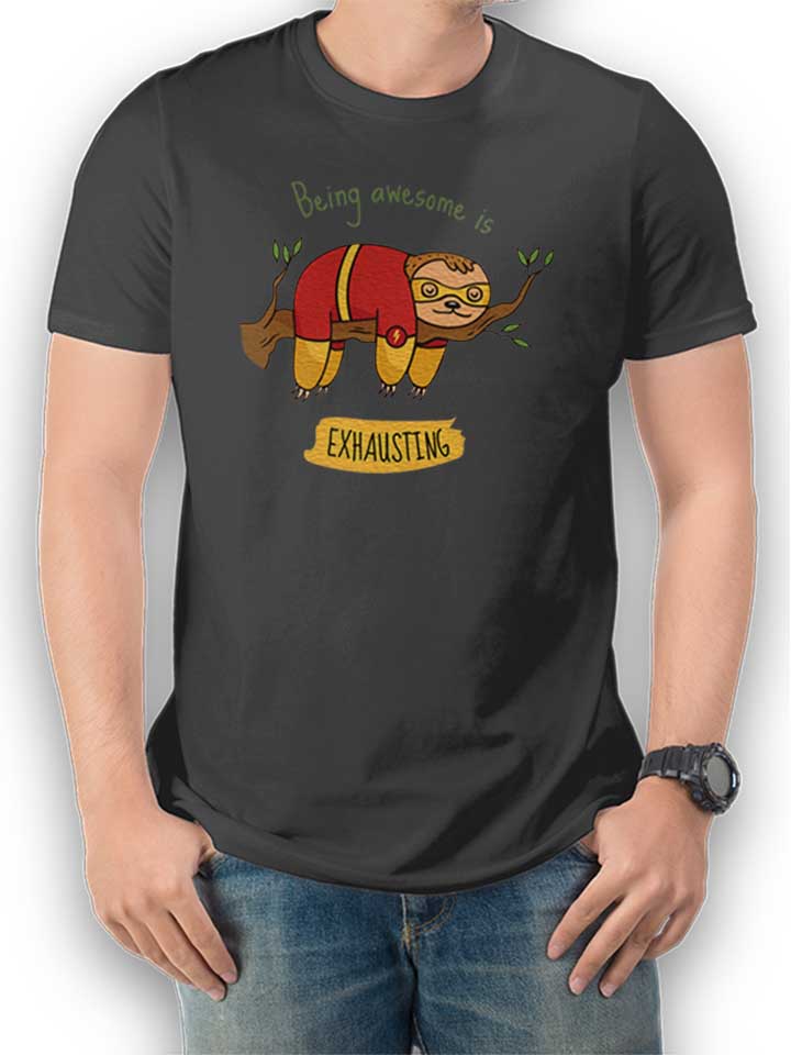 cute-sloth-superhero-t-shirt dunkelgrau 1