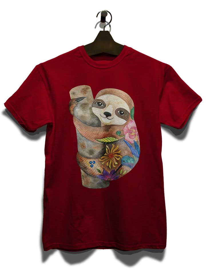 cute-sloth-t-shirt bordeaux 3