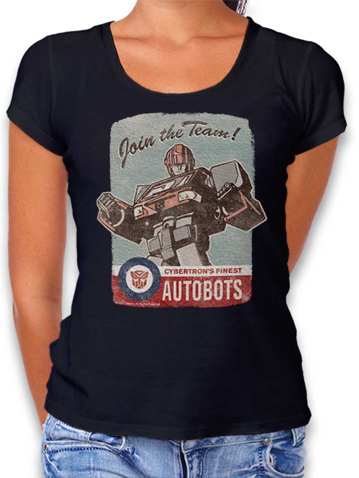 Cybertons Finest Autobots Hood Womens T-Shirt black L