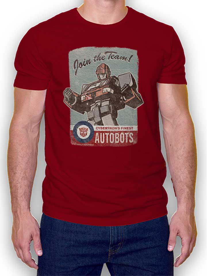 Cybertons Finest Autobots Hood T-Shirt bordeaux L