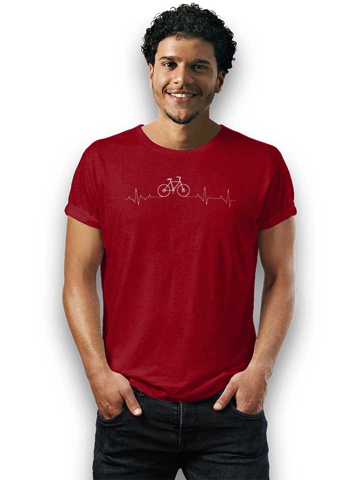 cycling-lover-heartbeat-t-shirt bordeaux 2