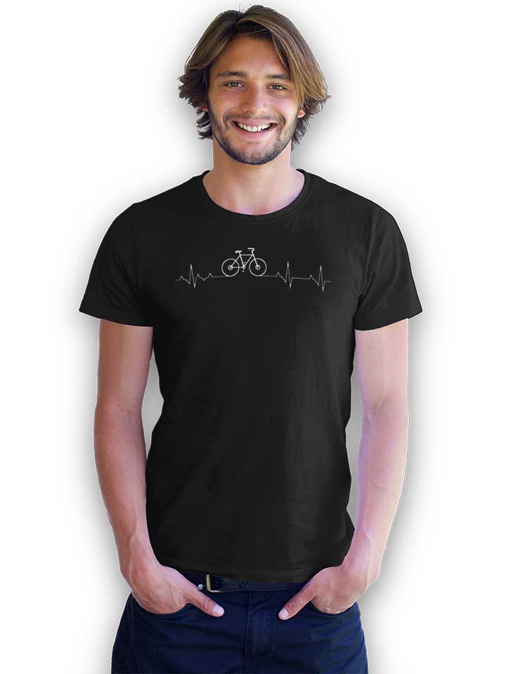 cycling-lover-heartbeat-t-shirt schwarz 2