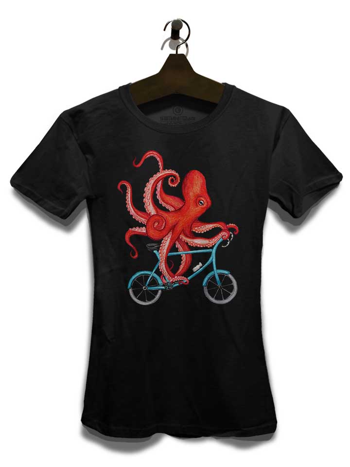 cycling-octopus-damen-t-shirt schwarz 3