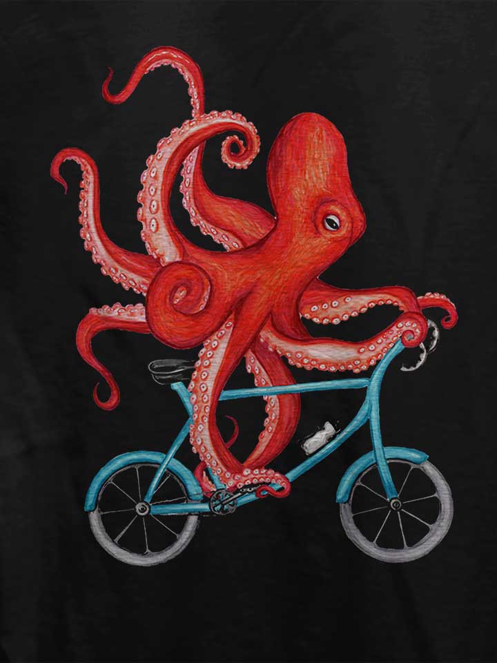 cycling-octopus-damen-t-shirt schwarz 4