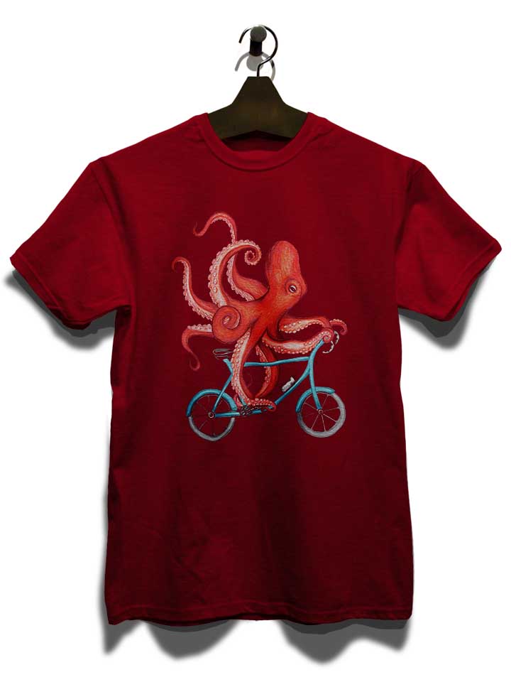 cycling-octopus-t-shirt bordeaux 3
