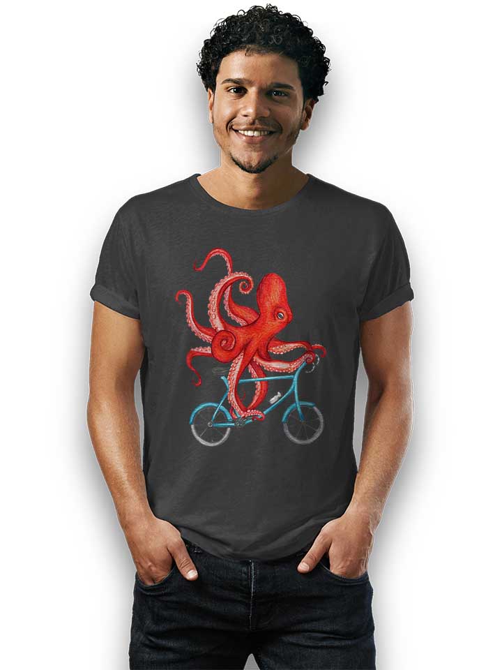 cycling-octopus-t-shirt dunkelgrau 2