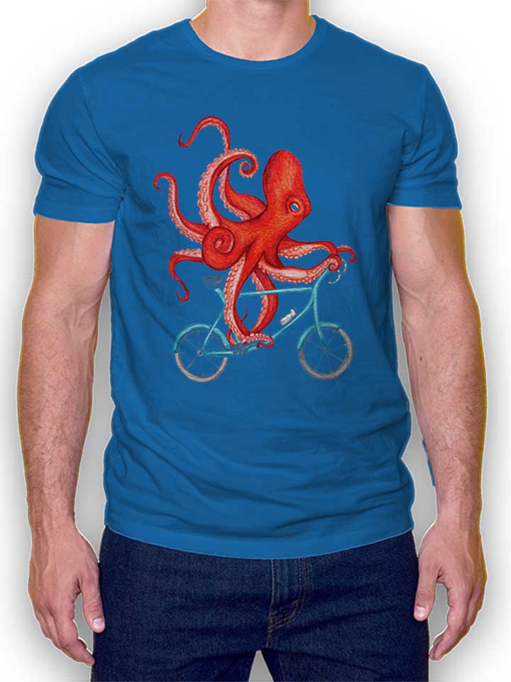 Cycling Octopus Camiseta azul-real L