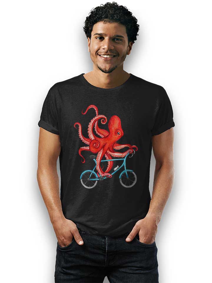 cycling-octopus-t-shirt schwarz 2