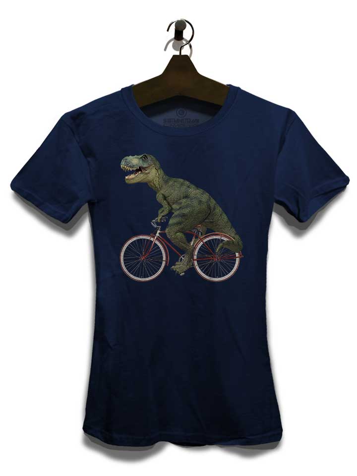 cycling-tyrannosaurus-rex-damen-t-shirt dunkelblau 3