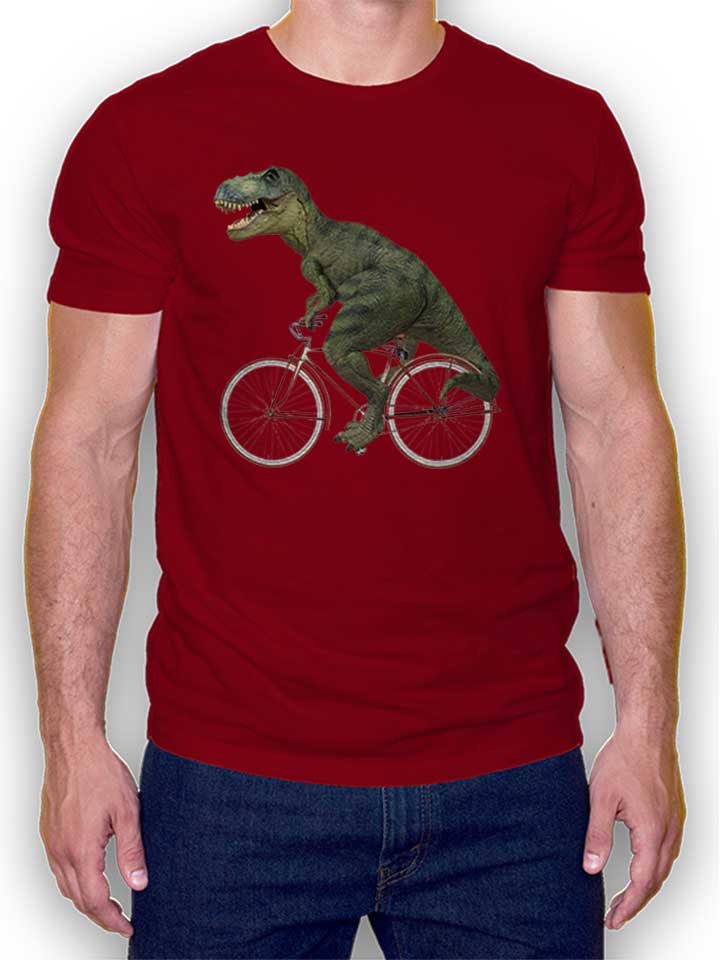 cycling-tyrannosaurus-rex-t-shirt bordeaux 1
