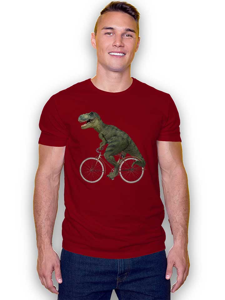 cycling-tyrannosaurus-rex-t-shirt bordeaux 2