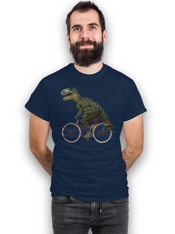 cycling-tyrannosaurus-rex-t-shirt dunkelblau 2