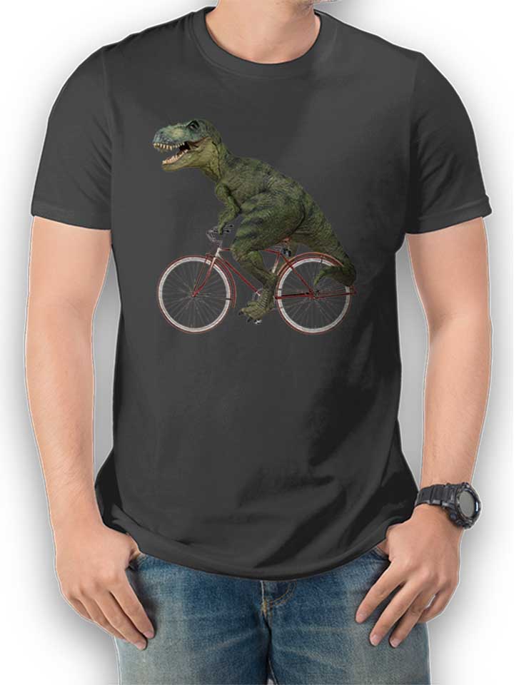cycling-tyrannosaurus-rex-t-shirt dunkelgrau 1