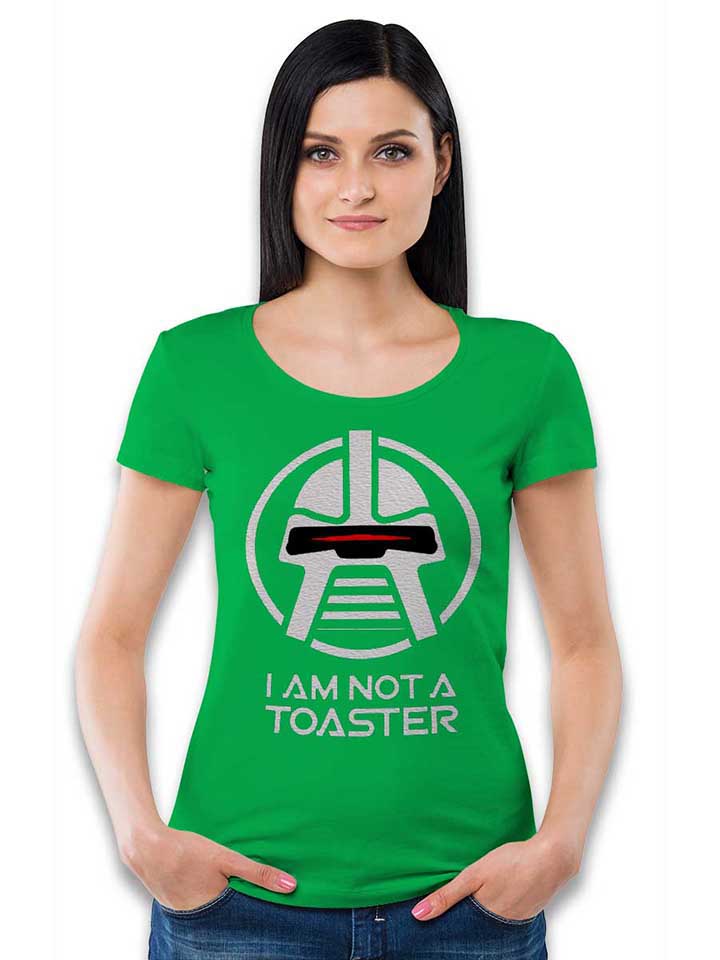 cylon-i-am-not-a-toaster-damen-t-shirt gruen 2
