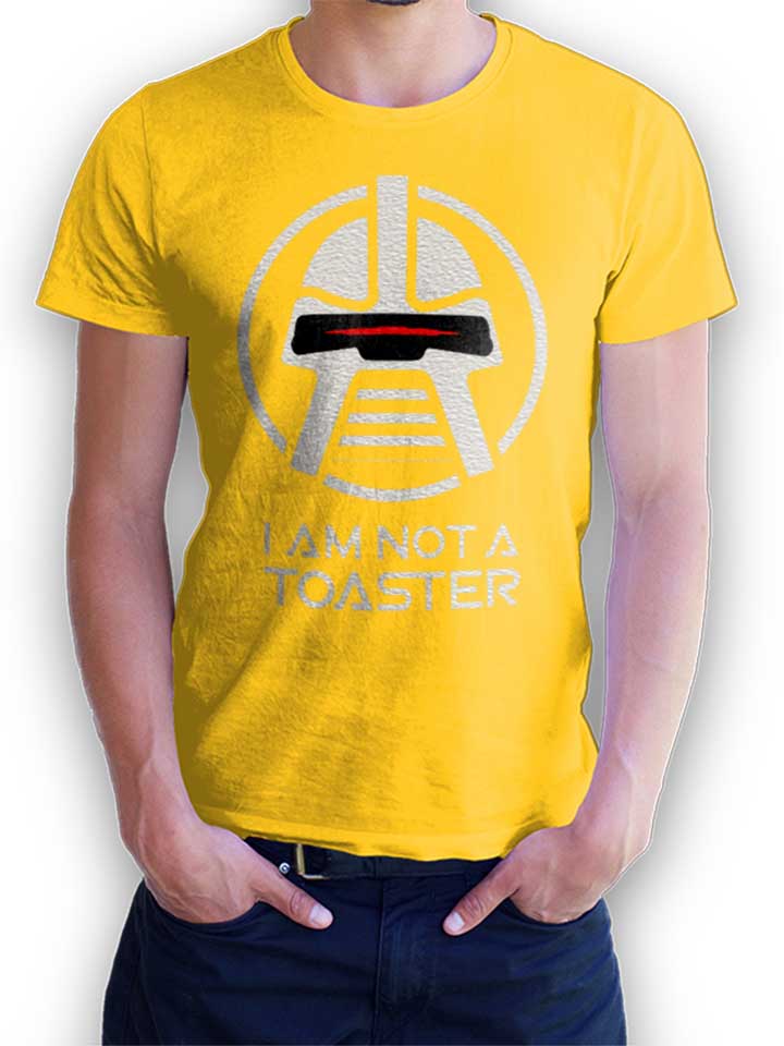Cylon I Am Not A Toaster Camiseta amarillo L