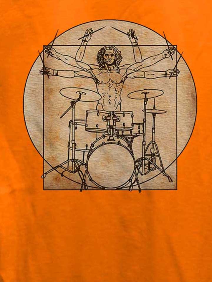 da-vinci-drummer-damen-t-shirt orange 4