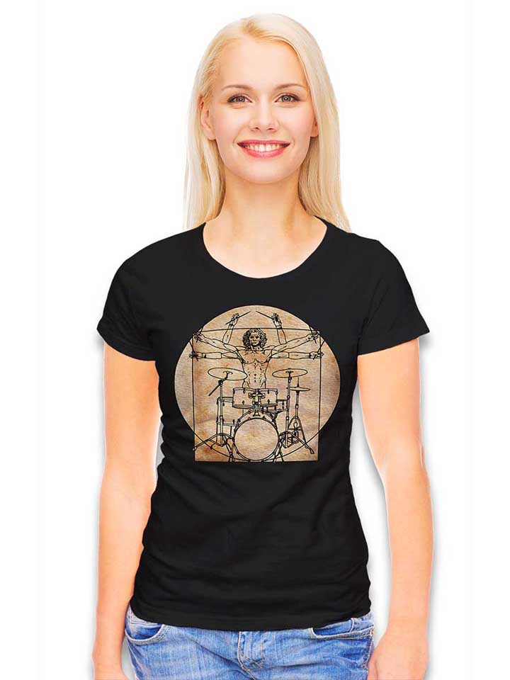 da-vinci-drummer-damen-t-shirt schwarz 2