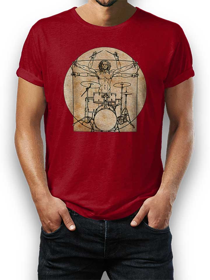da-vinci-drummer-t-shirt bordeaux 1