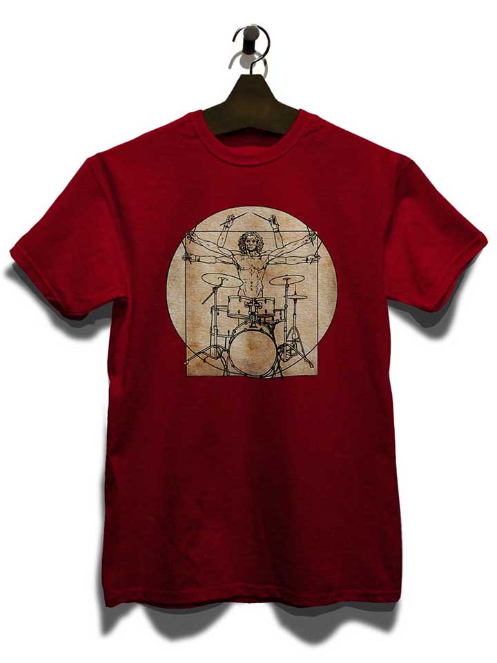da-vinci-drummer-t-shirt bordeaux 3