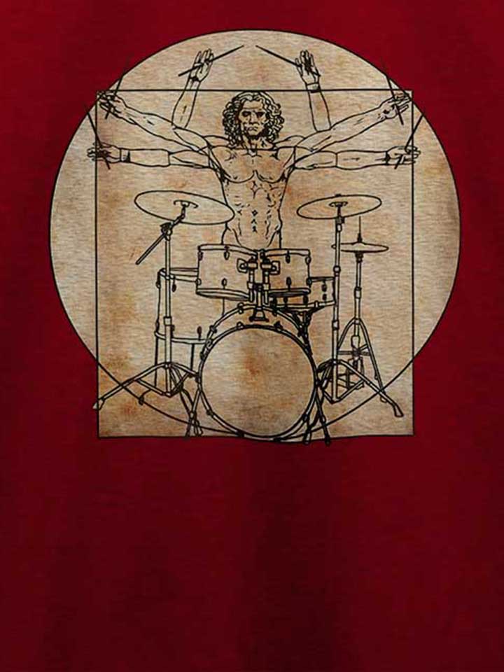 da-vinci-drummer-t-shirt bordeaux 4