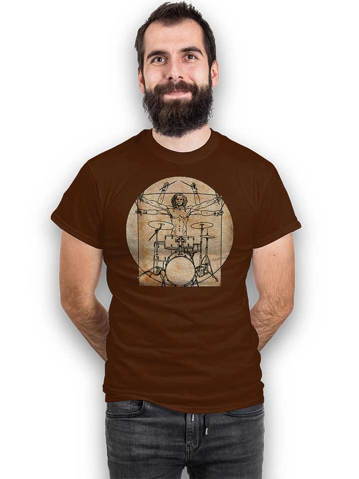 da-vinci-drummer-t-shirt braun 2