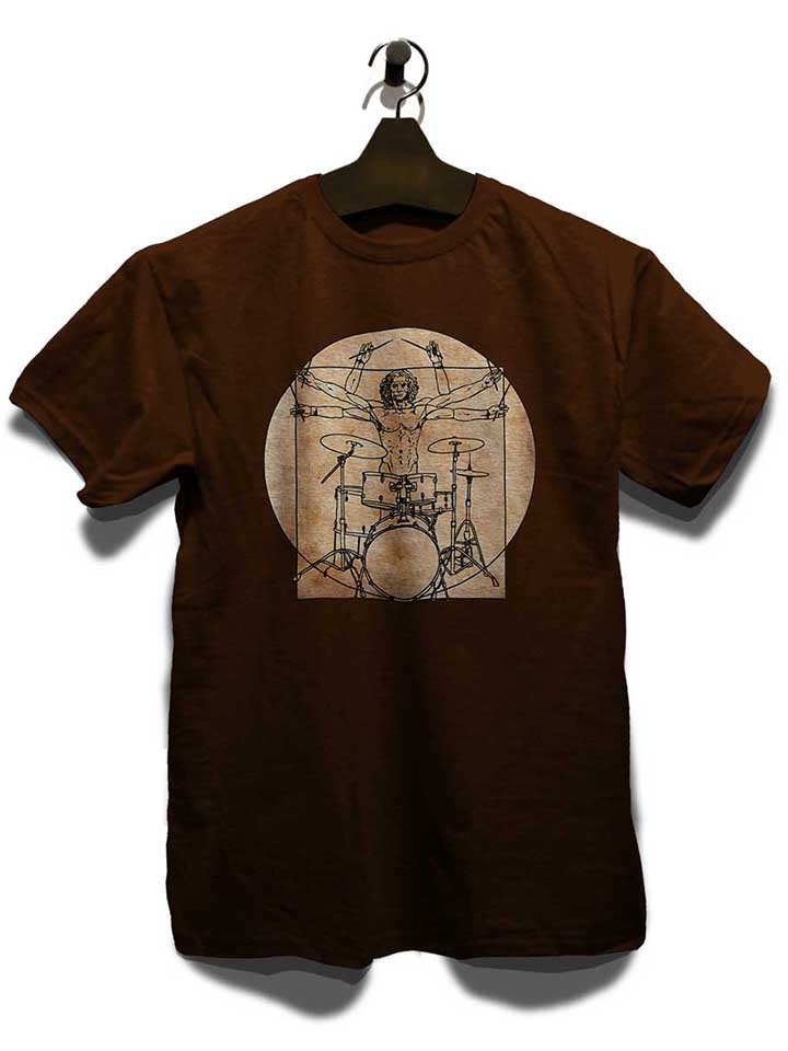 da-vinci-drummer-t-shirt braun 3