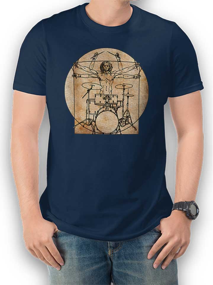 da-vinci-drummer-t-shirt dunkelblau 1