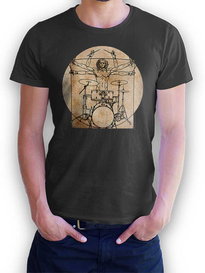 da-vinci-drummer-t-shirt dunkelgrau 1