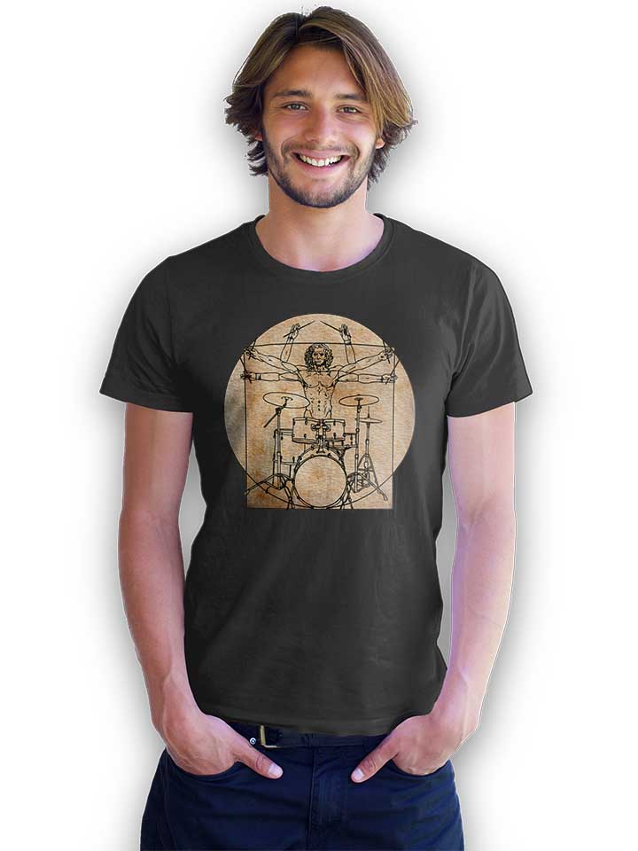 da-vinci-drummer-t-shirt dunkelgrau 2