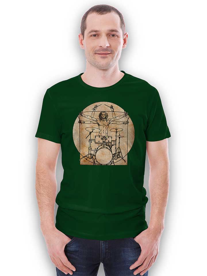 da-vinci-drummer-t-shirt dunkelgruen 2