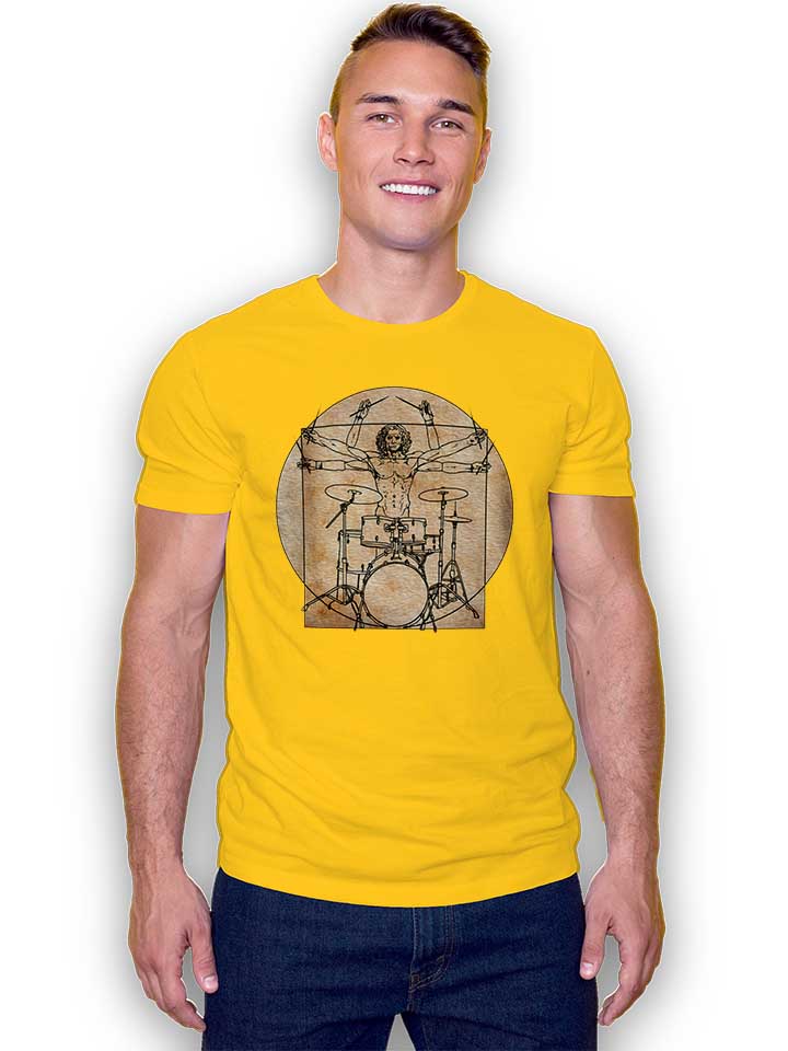 da-vinci-drummer-t-shirt gelb 2