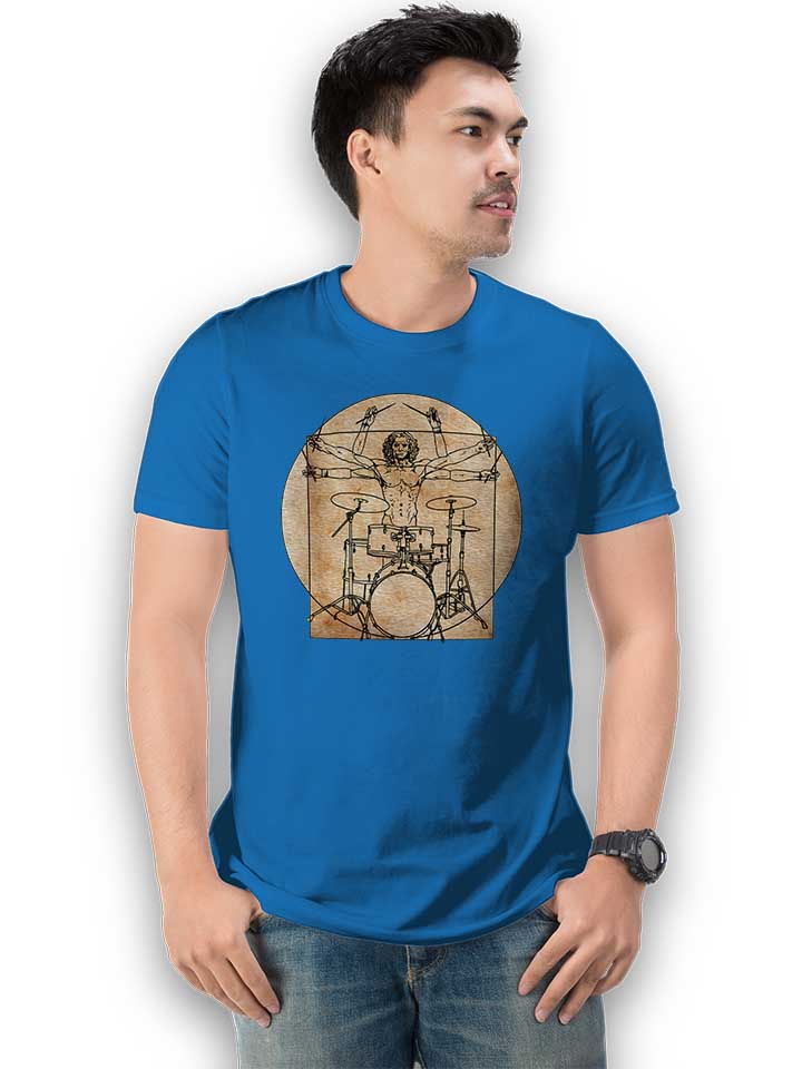 da-vinci-drummer-t-shirt royal 2